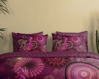 Hip Satin Duvet Cover "Miska" - Bordeaux - Dubbele instopflap