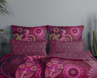Hip Satin Duvet Cover "Miska" - Bordeaux - Rits