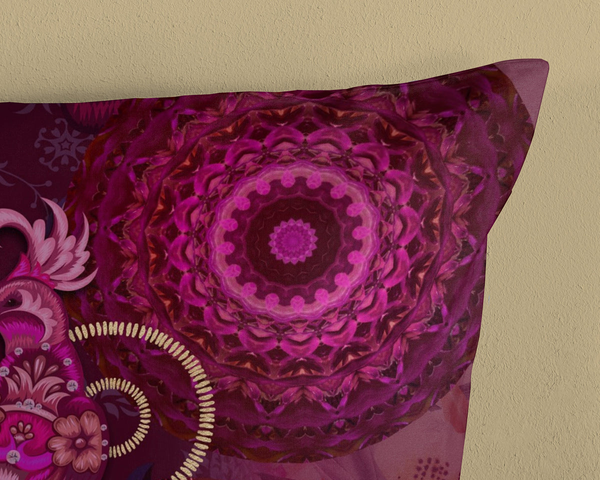 Hip Satin Duvet Cover "Miska" - Bordeaux - Rits