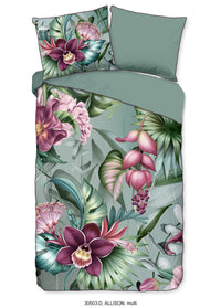 Descanso Satin Bettdecke "Allison" - Multi - Dubbele instopflap