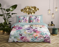 Descanso Satin Bettdecke "Anamin" - Multi - Dubbele instopflap