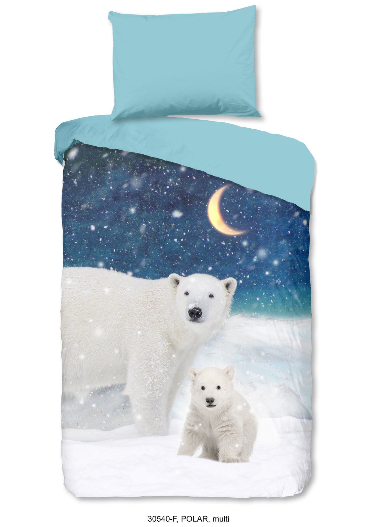 Guten Morgen Flanellen Duvet Cover "Polar" - Multi - Rits