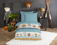 Guten Morgen Flanellen Duvet Cover "Woodland" - Multi - Rits