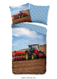 Guten Morgen Flanellen Children's Cupbed Cover "Traktor" - Multi - Rits