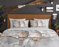 Guten Morgen Flanellen Duvet Cover "FEBE" - Grau - Dubbele instopflap