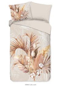 Guten Morgen Flanellen Duvet Cover "Gia" - Sand - Dubbele instopflap