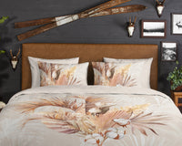 Guten Morgen Flanellen Duvet Cover "Gia" - Sand - Dubbele instopflap