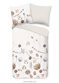 Guten Morgen Flanellen Duvet Cover "Mirre" - Sand - Rits