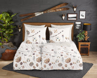 Guten Morgen Flanellen Duvet Cover "Mirre" - Sand - Rits
