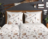 Guten Morgen Flanellen Duvet Cover "Mirre" - Sand - Rits