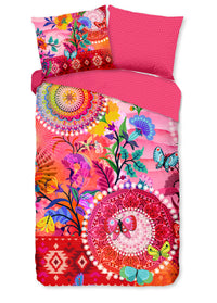 Hip Satin Duvet Cover "Giselah" - Multi - Dubbele instopflap