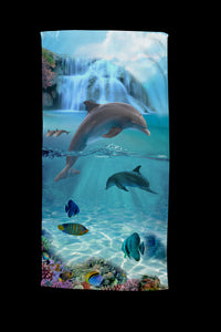 BeachTowel Poly Velours Kinder Guten Morgen Blau - Gesloten