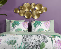 Descanso Satin Duvet Cover "Volterra" - Grün - Dubbele instopflap