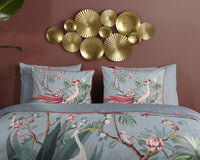 Descanso Satin Bettdecke "Sarenza" - Grau - Dubbele instopflap