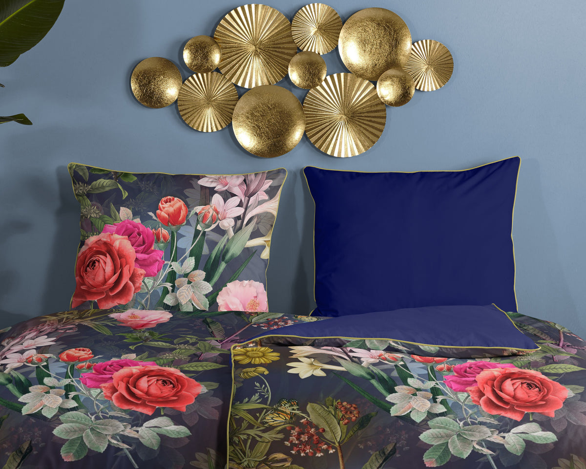 Descanso Satin Bettdecke "Simone" - Multi - Dubbele instopflap