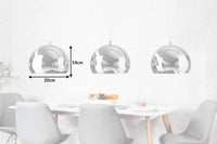 CHROMAGON Modern 3-piece hanging light chrome ball light