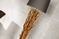 EUPHORIA Design Driftwood floor lamp 180cm gray with linen shade