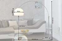 LOUNGE DEAL Ausziehbare Bogenlampe 175-205cm Marmorfuß Stehlampe