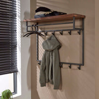 Garderobe Daytona hoch Hutablage 12 Haken / Massiv Saja