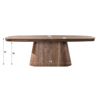 Esstisch Arcadia dänisch oval / Massiv Akazie braun