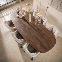 Esstisch Arcadia dänisch oval / Massiv Akazie braun