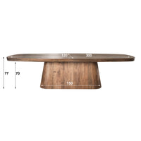 Esstisch Arcadia dänisch oval / Massiv Akazie braun