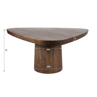 Arcadia Triangle Esstisch 165 cm Massivholz Akazie Braun – Design Esstisch mit Mittelfuß