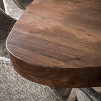 Arcadia Triangle Esstisch 165 cm Massivholz Akazie Braun – Design Esstisch mit Mittelfuß