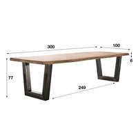 Esstisch Stamm 300cm / Massiv Akazie