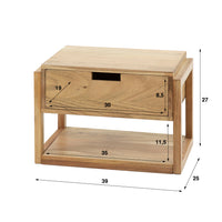 Nachttisch Holzgestehl schwebend 1 Schublade / Massiv Akazie