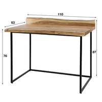 DURA STEEL Industrial console table 100cm black with two shelves