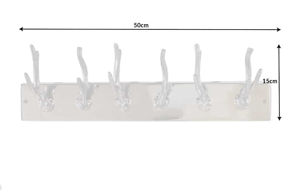 DEER Dekorative Wandgarderobe 50cm gold Metall Hirschgeweih Kleiderhaken