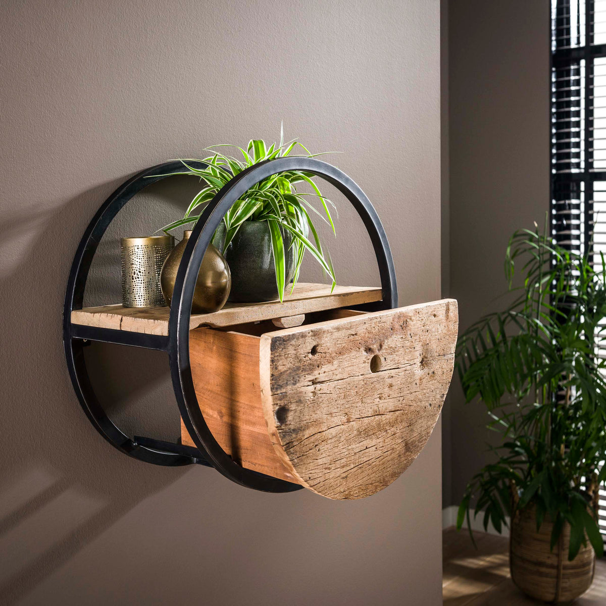 SNAKE Design shelf 165cm oak look bookcase with five shelves