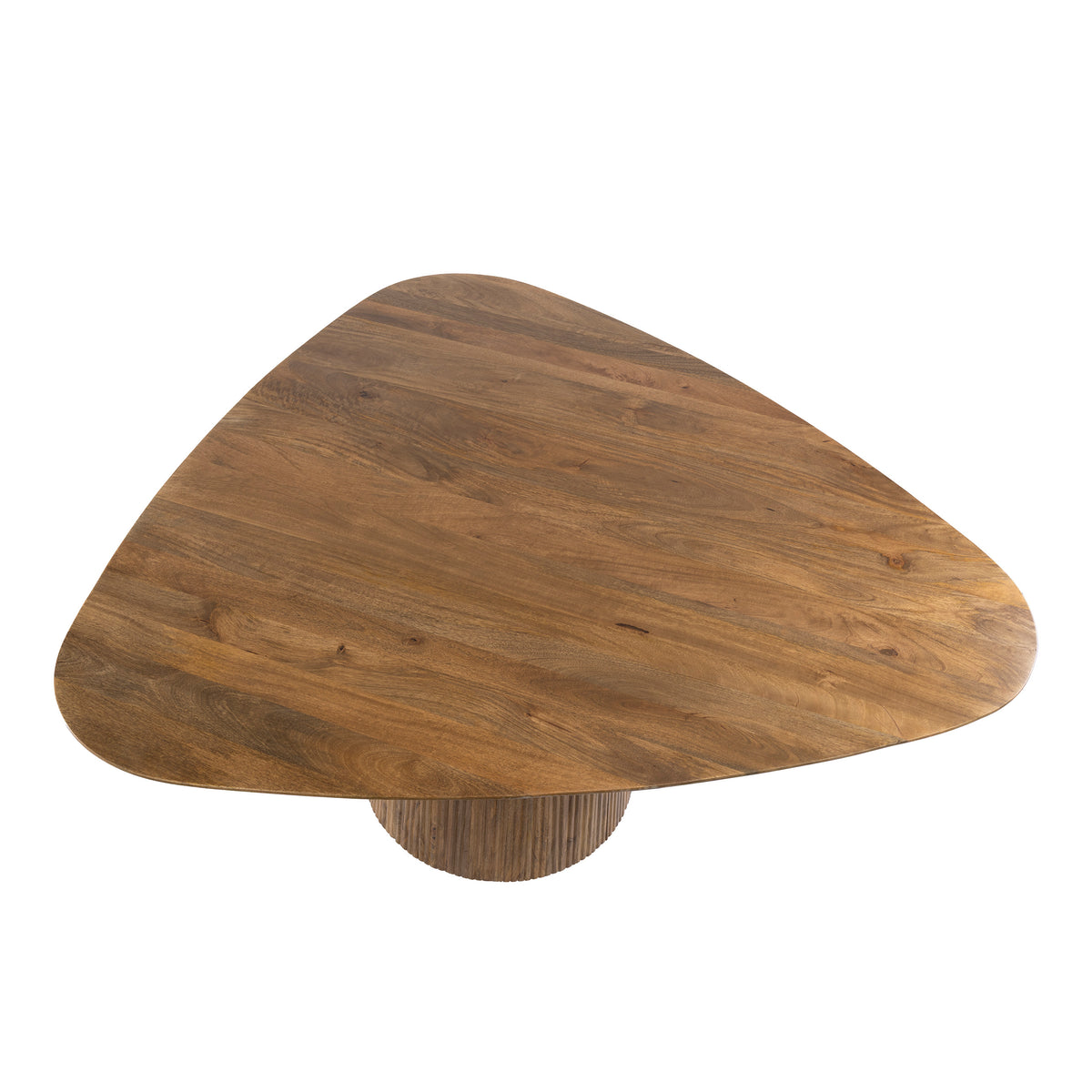 WAVE CENTRO Esstisch dreieckig 150cm / Massiv Mango sand