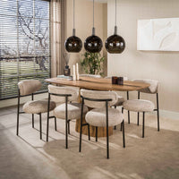 WAVE Centro Esstisch dänisch oval 180cm / Massiv Mango sand