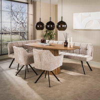 WAVE Centro Esstisch dänisch oval 180cm / Massiv Mango sand