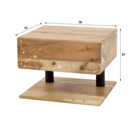 Nachttisch Shelve 1 Schublade / Massiv Akazie