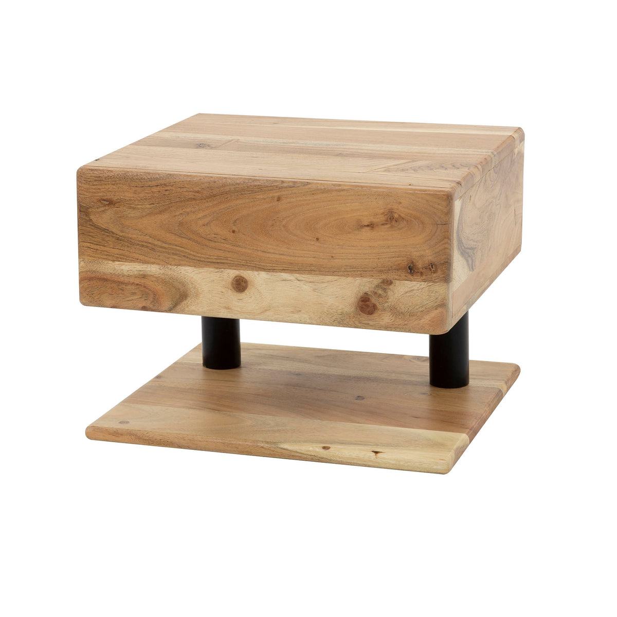 Nachttisch Shelve 1 Schublade / Massiv Akazie