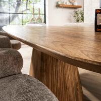 WAVE Centro Esstisch dänisch oval 215cm / Massiv Mango sand
