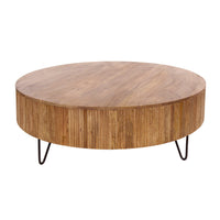 ARCHITECTURE Industrial coffee table 100cm oiled oak black frame