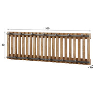 TWEAK Wandgarderobe Garderobe  100 cm 7+6 Haken / Massiv Mango sand