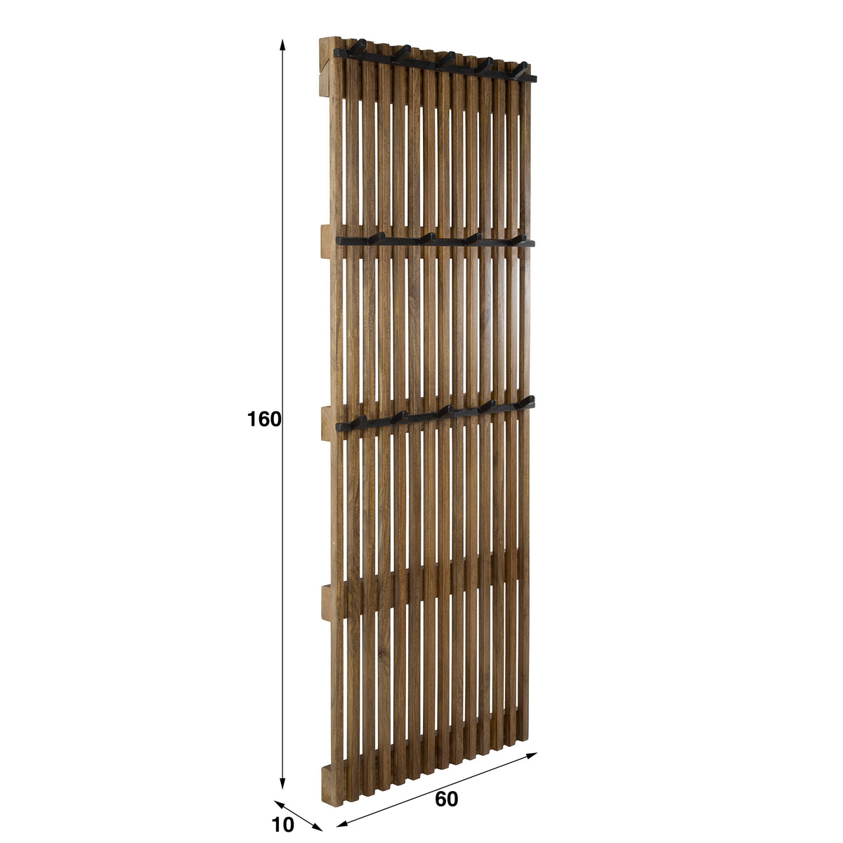 Garderobe Tweak hoch 14 Haken / Massiv Mango sand