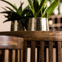 TWEAK 2er Set Couchtisch 65+50 cm rund Mangoholz massiv