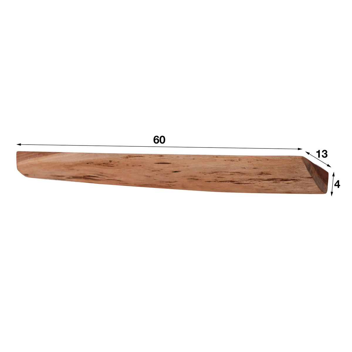 EDGE Wandregal 60cm Set aus 3 / Massiv Akazie