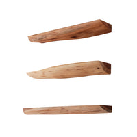 EDGE Wandregal 60cm Set aus 3 / Massiv Akazie