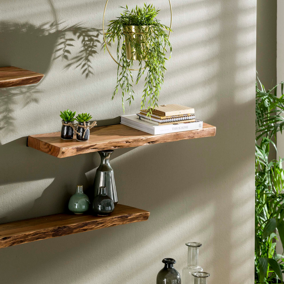 SNAKE Design shelf 165cm oak look bookcase with five shelves