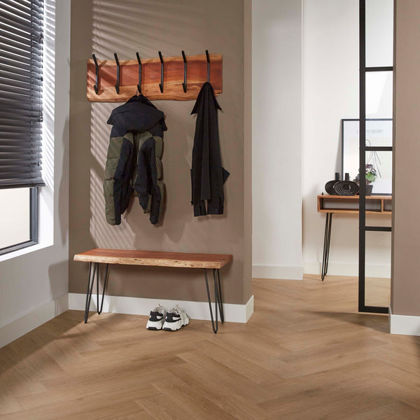 EDGE Wandgarderobe Garderobe 2x6 Haken 100cm / Massiv Akazie