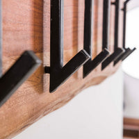 EDGE Wandgarderobe Garderobe 2x6 Haken 100cm / Massiv Akazie