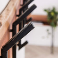 EDGE Wandgarderobe Garderobe 2x6 Haken 100cm / Massiv Akazie
