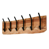EDGE Wandgarderobe Garderobe 2x6 Haken 100cm / Massiv Akazie